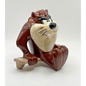 Vintage 1998 WB Tasmanian Devil Figurine Wall Hook Used